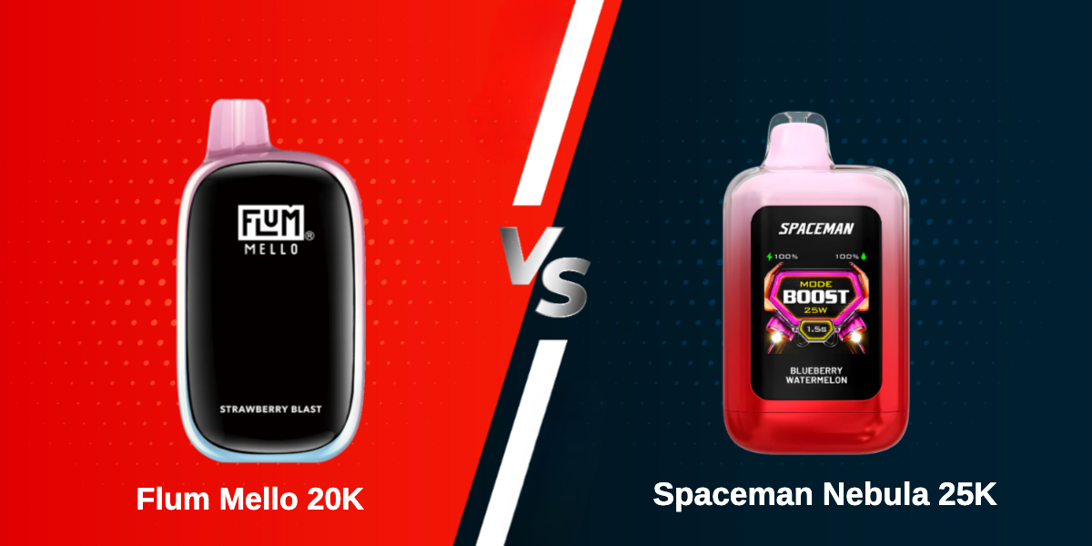Spaceman Nebula 25K vs. Flum Mello: Vape Comparison Spaceman Nebula 25K vs. Flum Mello: Vape Comparison