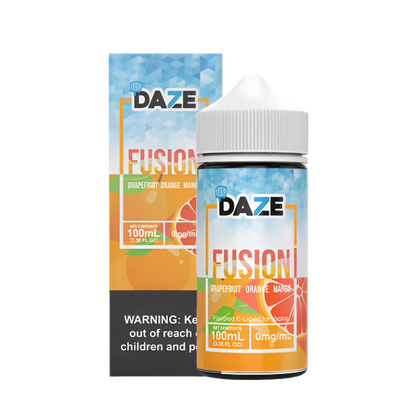 7 Daze Fusion Iced Freebase Vape Juice 0 Mg 100 ML Grapefruit Orange Mango Iced