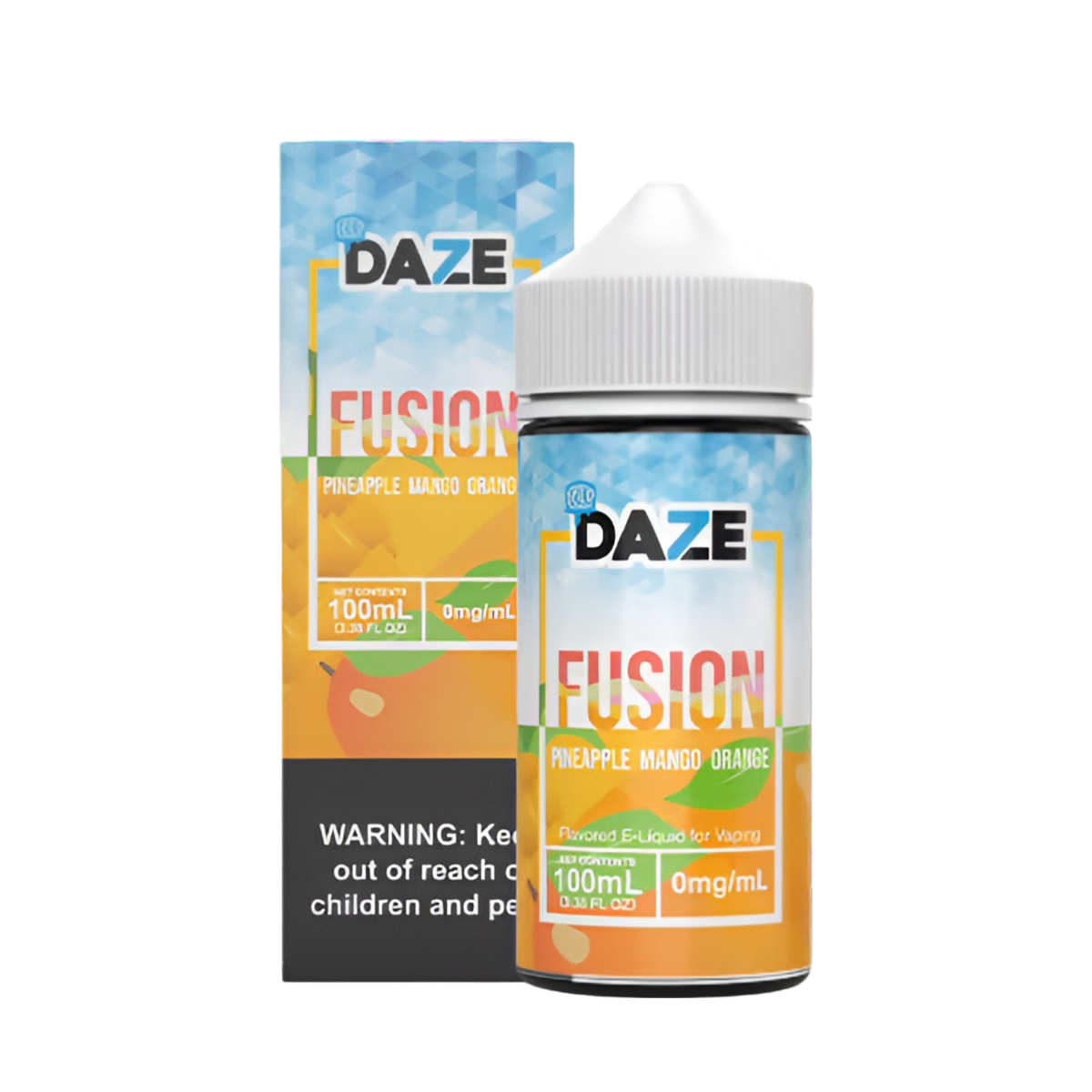 7 Daze Fusion Iced Freebase Vape Juice 0 Mg 100 ML Pineapple Mango Orange Iced