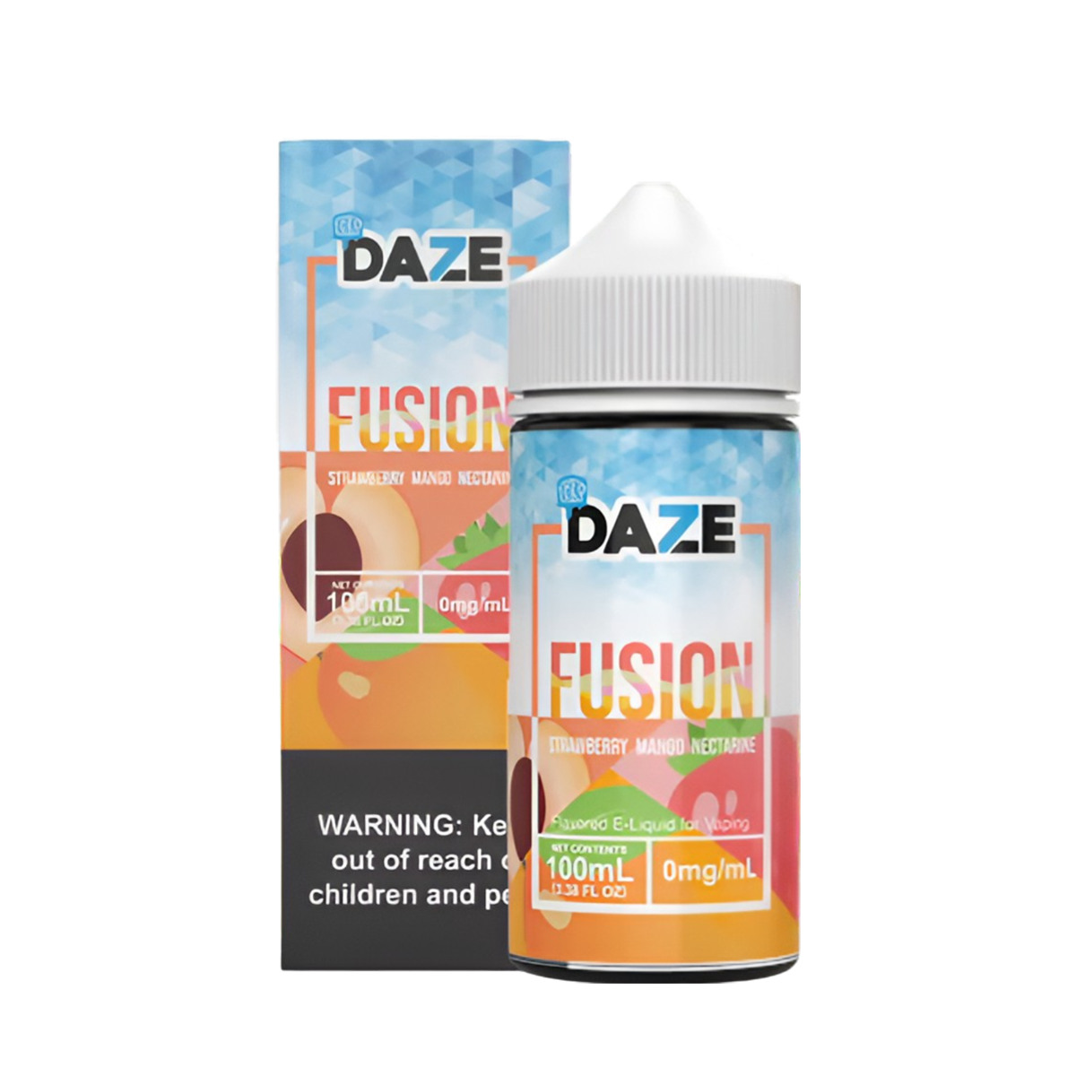 7 Daze Fusion Iced Freebase Vape Juice 0 Mg 100 ML Strawberry Mango Nectarine Iced