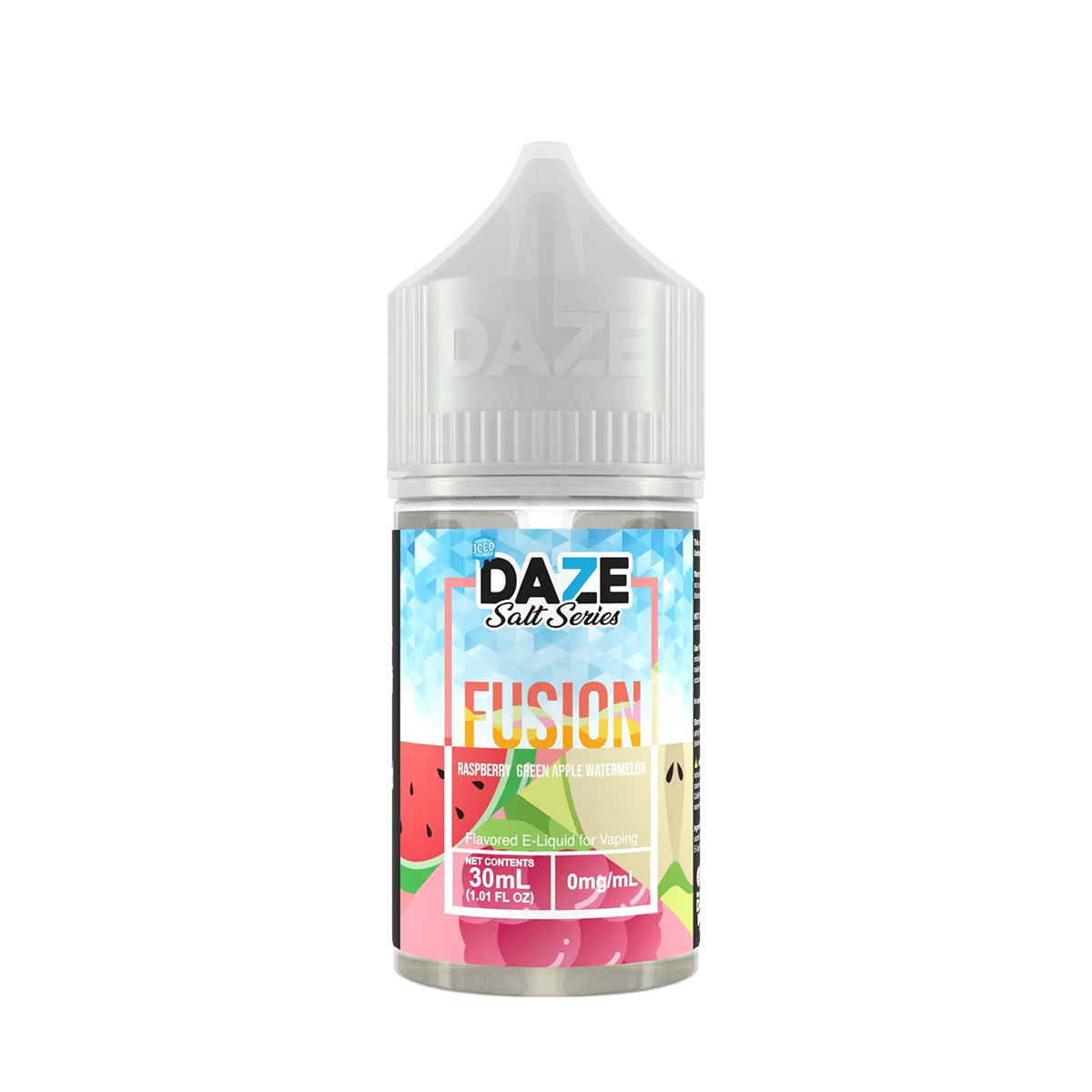 7 Daze Fusion Iced Salt Nicotine Vape Juice 30 Mg 30 Ml Raspberry Green Apple Watermelon Iced