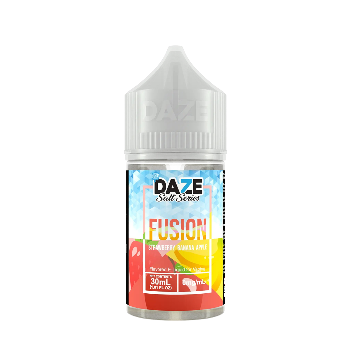 7 Daze Fusion Iced Salt Nicotine Vape Juice 50 Mg 30 Ml Strawberry Banana Apple Iced