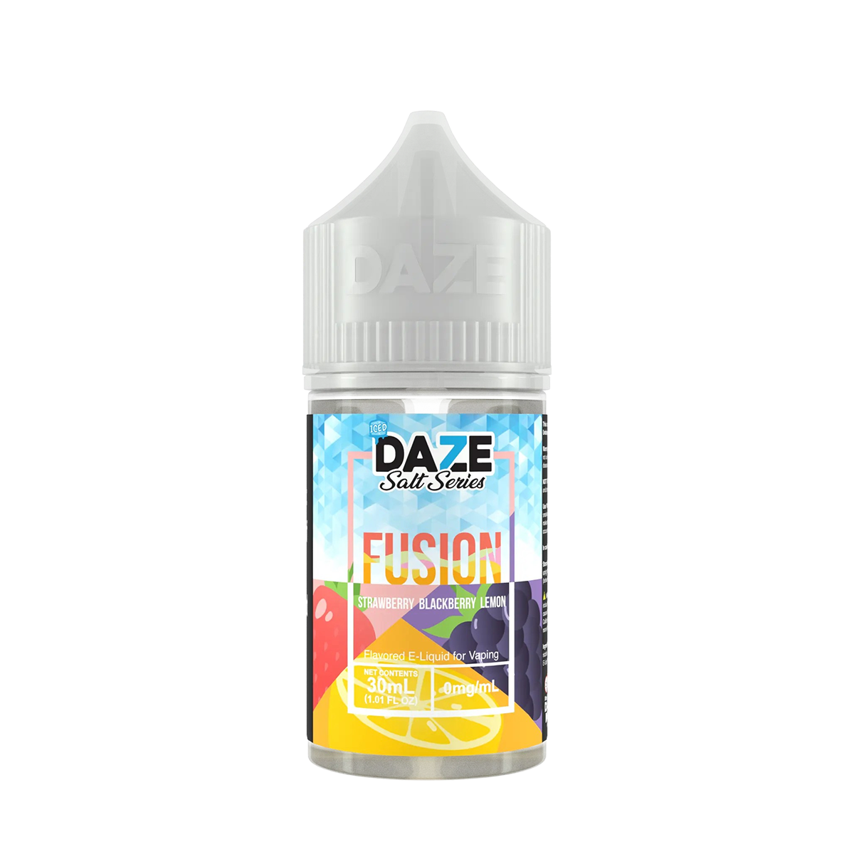 7 Daze Fusion Iced Salt Nicotine Vape Juice 30 Mg 30 Ml Strawberry Blackberry Lemon Iced