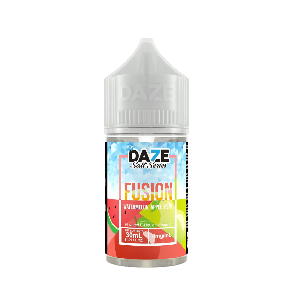 7 Daze Fusion Iced Salt Nicotine Vape Juice 50 Mg 30 Ml Watermelon Apple Pear Iced
