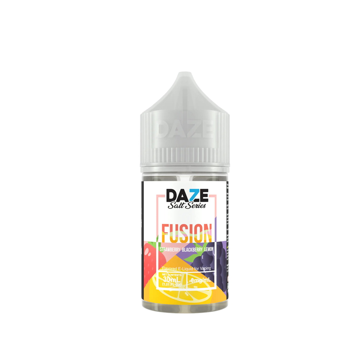 7 Daze Fusion Salt Nicotine Vape Juice 30 Mg 30 Ml Strawberry Blackberry Lemon