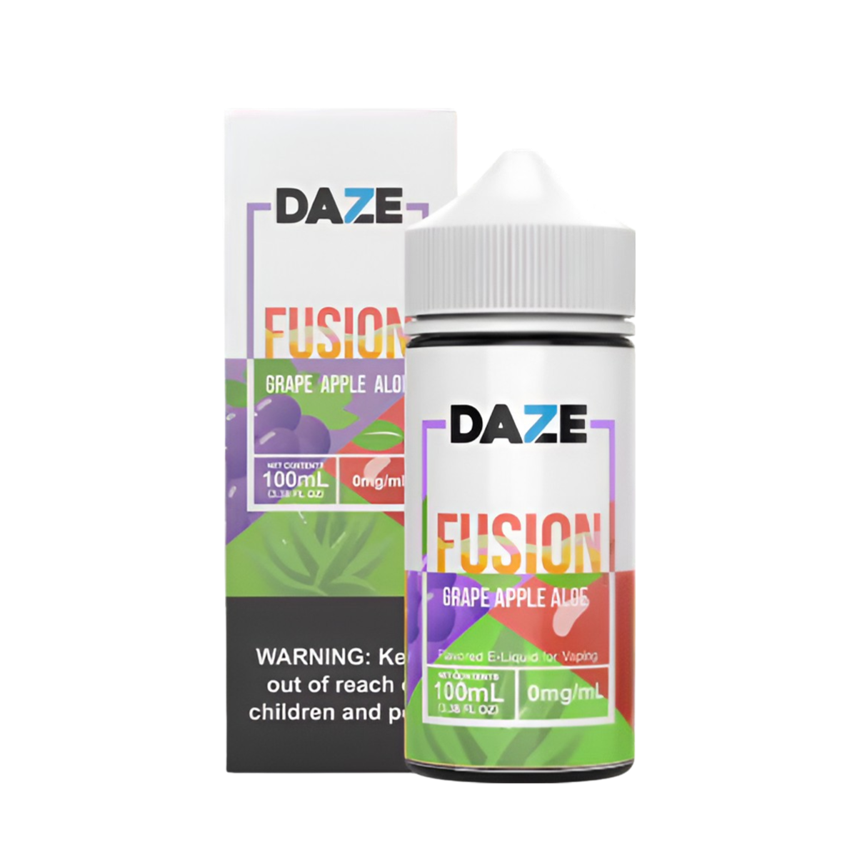 7 Daze Fusion Freebase Vape Juice 0 Mg 100 ML Grape Apple Aloe