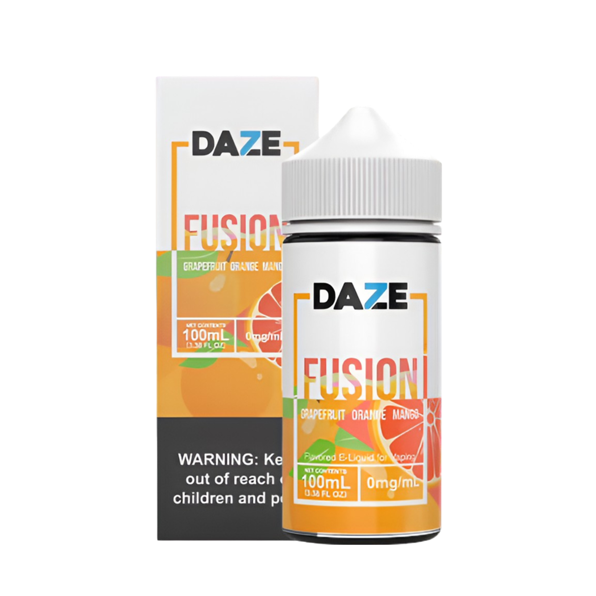 7 Daze Fusion Freebase Vape Juice 0 Mg 100 ML Grapefruit Orange Mango