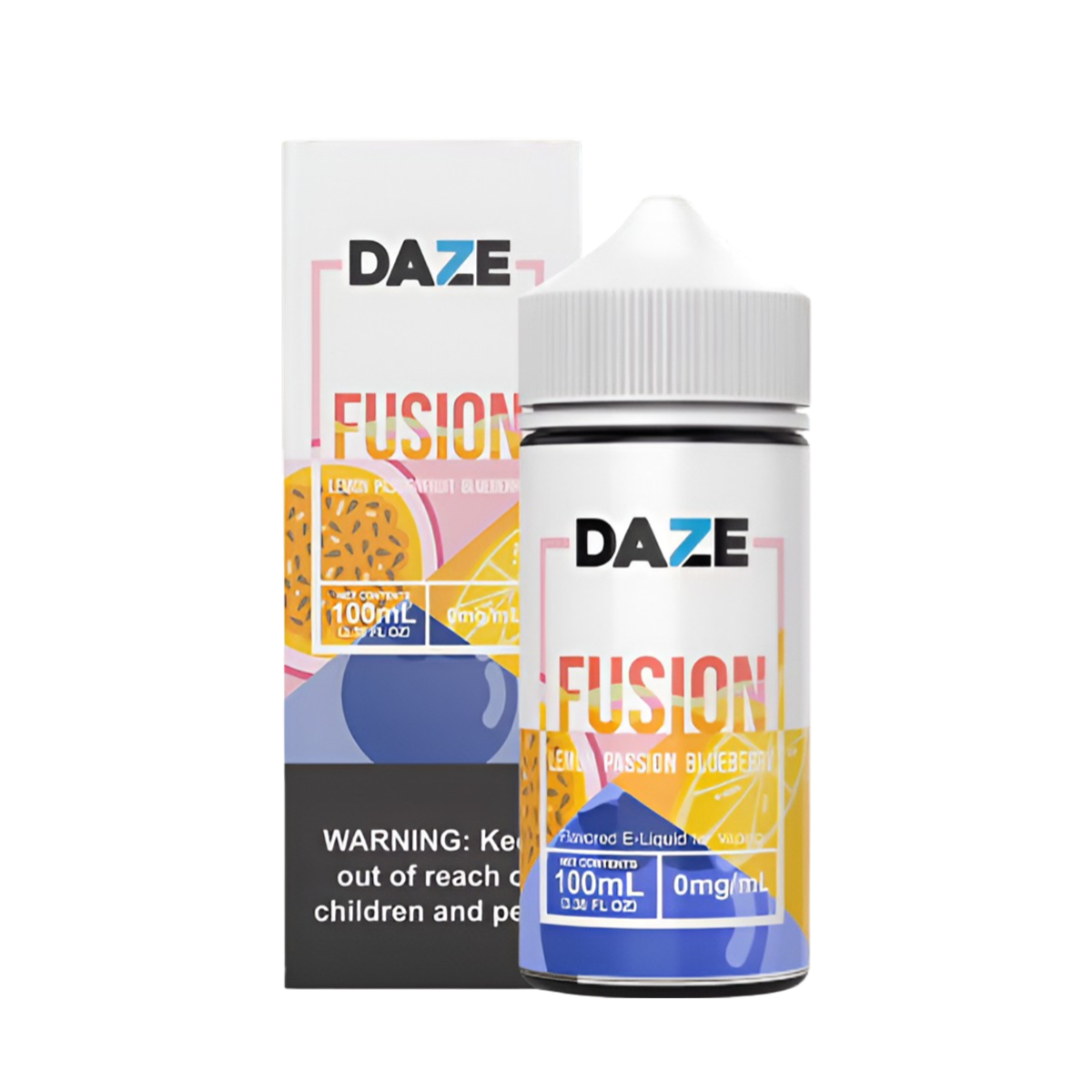7 Daze Fusion Freebase Vape Juice 0 Mg 100 ML Lemon Passionfruit Blueberry