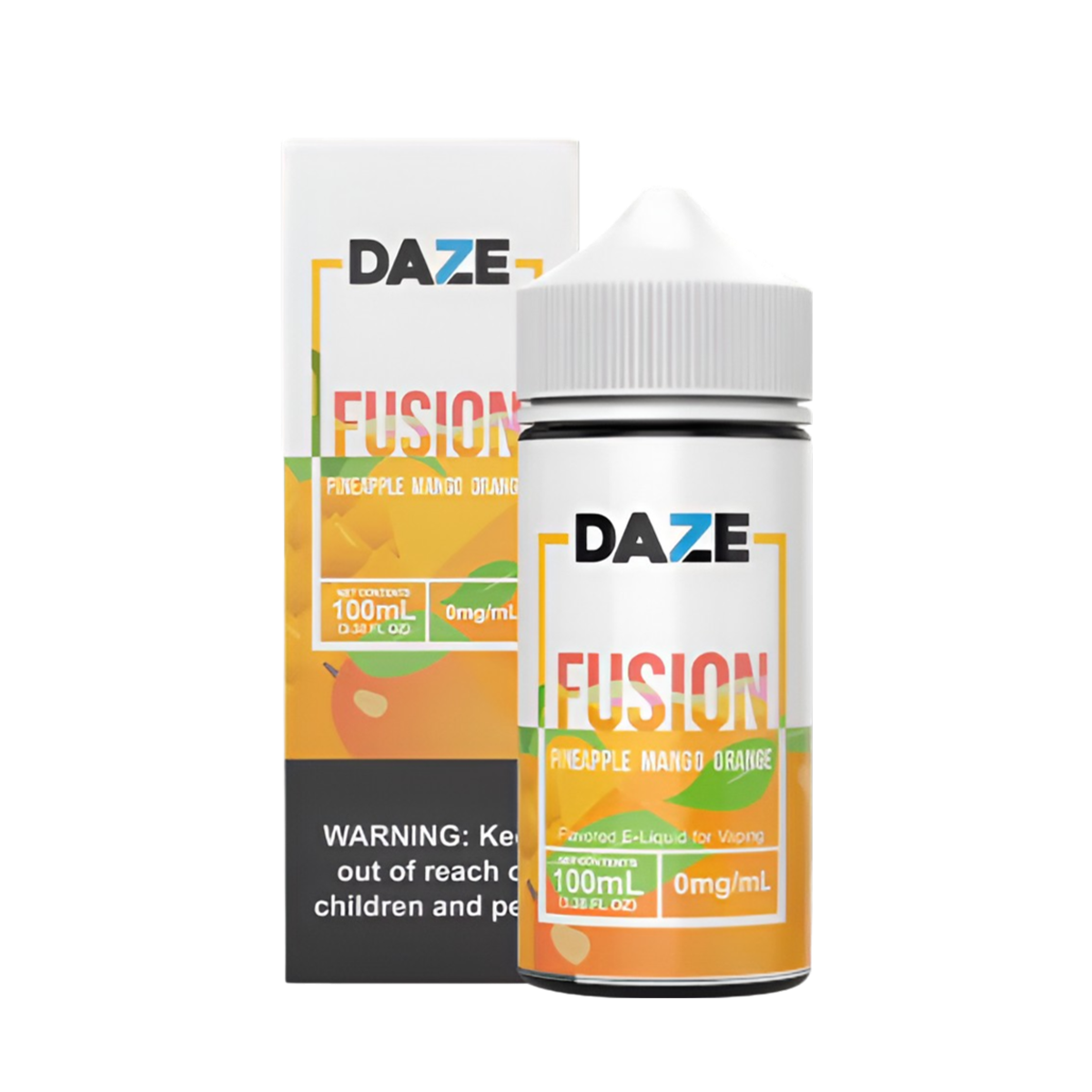 7 Daze Fusion Freebase Vape Juice 0 Mg 100 ML Pineapple Mango Orange