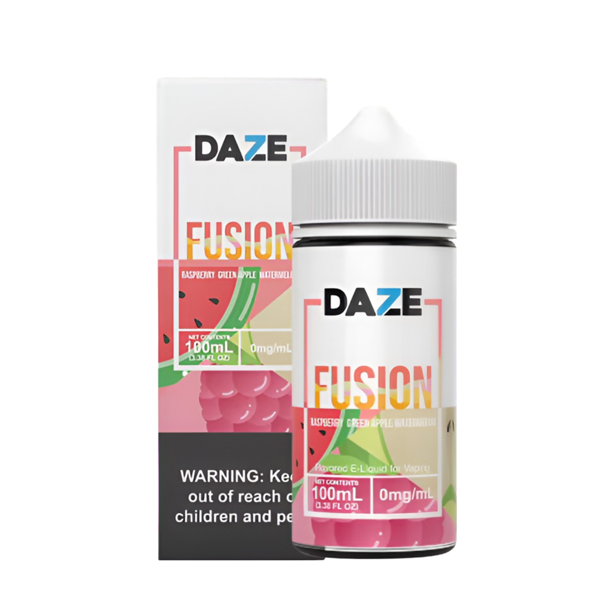 7 Daze Fusion Freebase Vape Juice 0 Mg 100 ML Raspberry Green Apple Watermelon