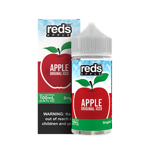 7 Daze Reds Apple Iced Freebase Vape Juice 0 Mg 100 Ml Apple Original Iced