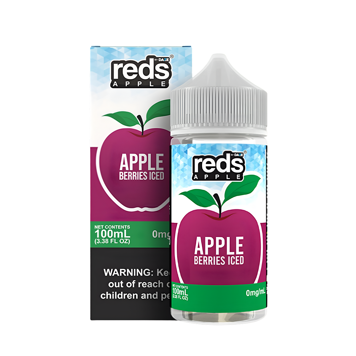 7 Daze Reds Apple Iced Freebase Vape Juice 0 Mg 100 Ml Berries Iced
