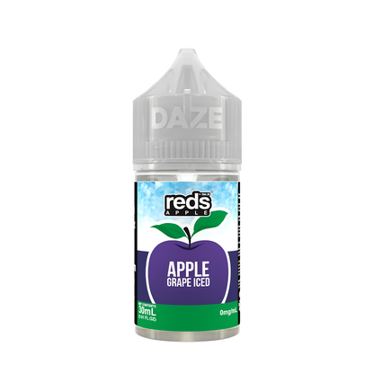 7 Daze Reds Apple Iced Salt Nicotione Vape Juice 30 Mg 30 Ml Grape Iced