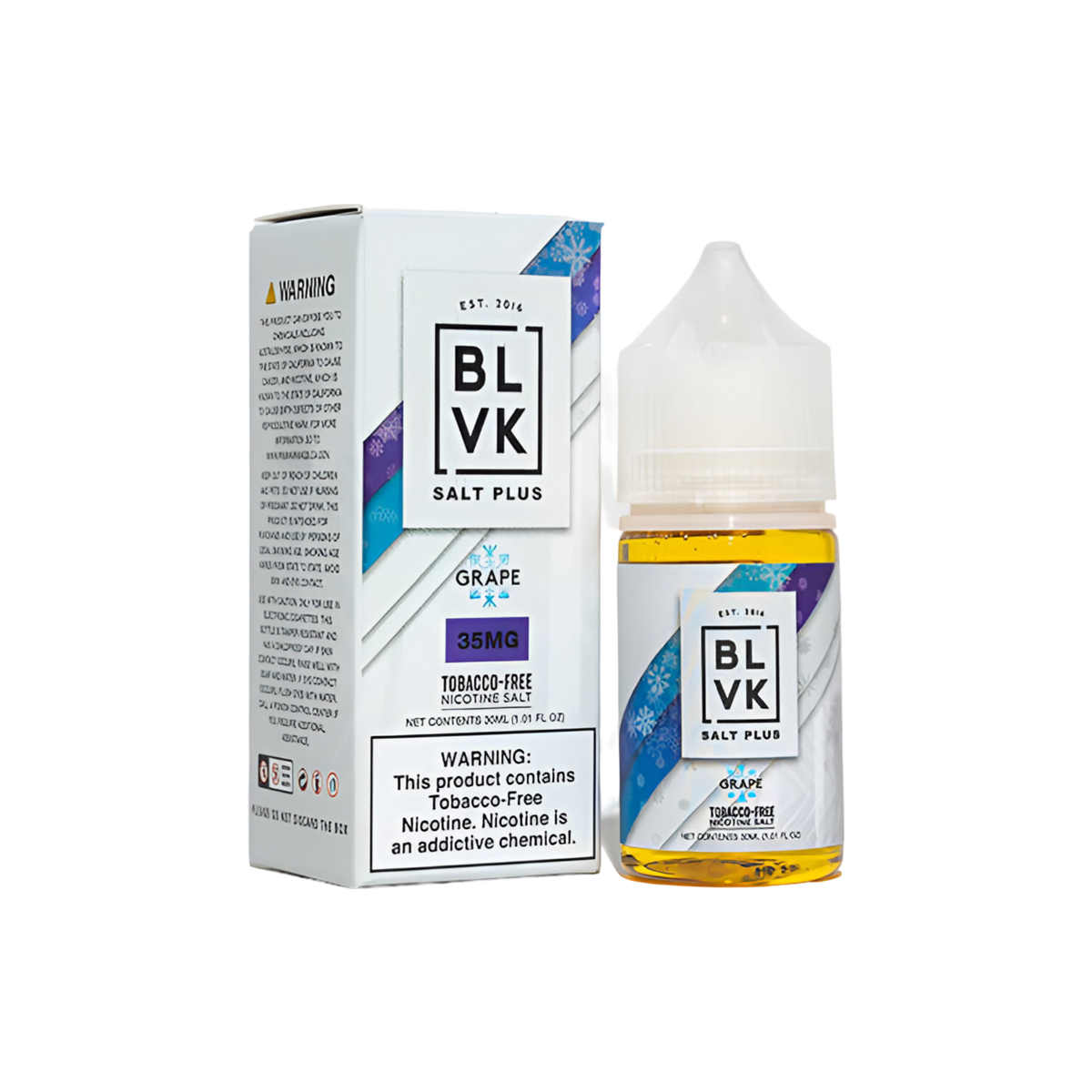 BLVK Salt Plus Nicotine Vape Juice 35 Mg 30 Ml Grape Ice