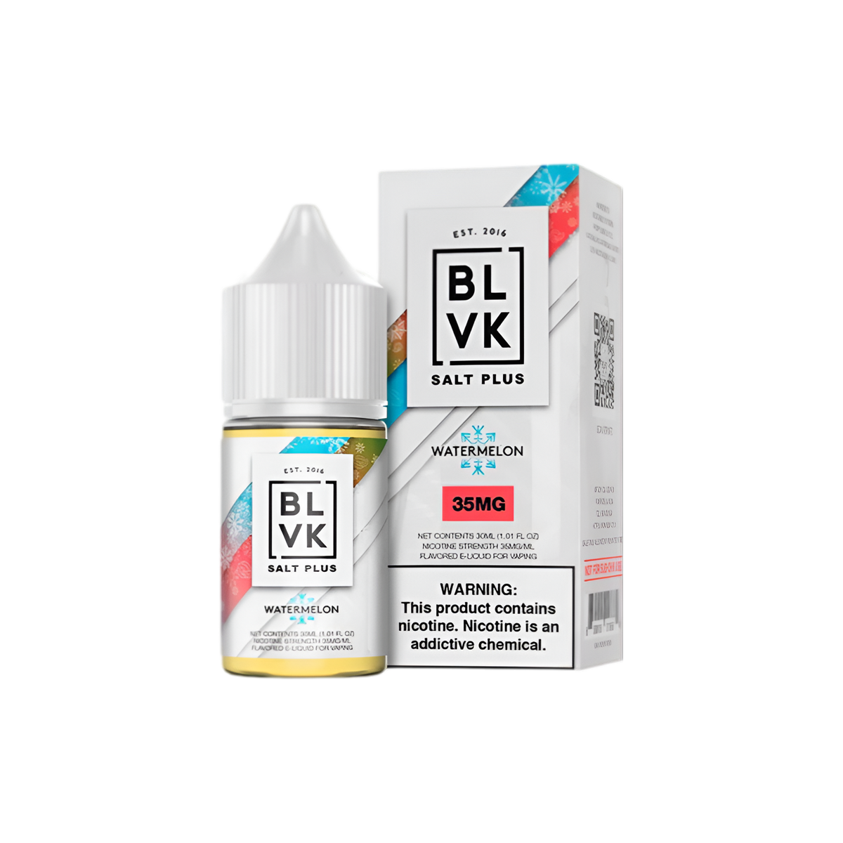 BLVK Salt Plus Nicotine Vape Juice 35 Mg 30 Ml Watermelon Ice