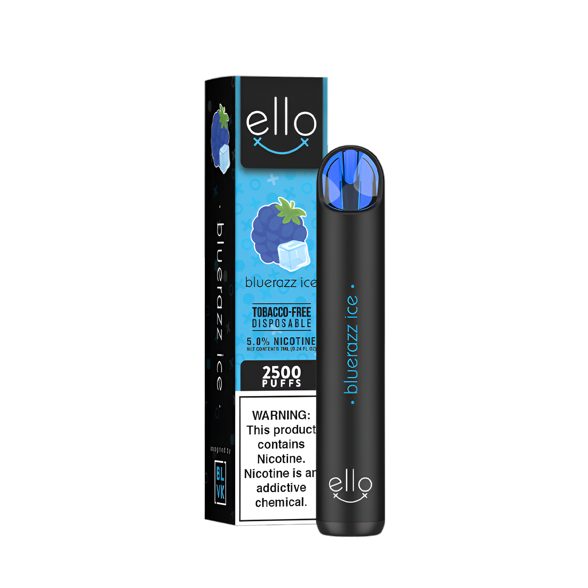 BLVK Ello Disposable Vape Blue Razz Ice  