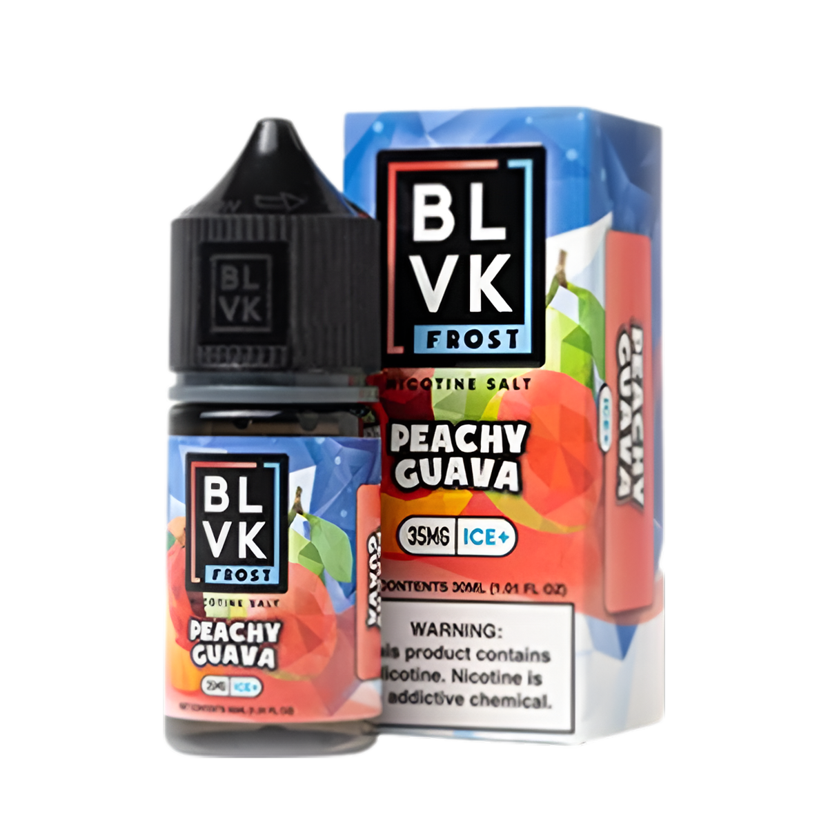 BLVK Frost Salt Nicotine Vape Juice 35 Mg 30 Ml Peachy Guava Ice