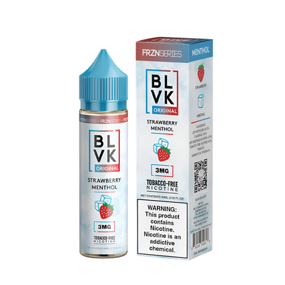 BLVK Frzn Freebase Vape Juice 0 Mg 60 Ml Strawberry Menthol