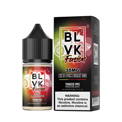 BLVK Fusion Salt Nicotine Vape Juice 35 Mg 30 Ml Kiwi Pom Berry Ice