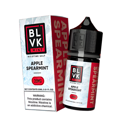 BLVK Mint Salt Nicotine Vape Juice 35 Mg 30 Ml Apple Spearmint