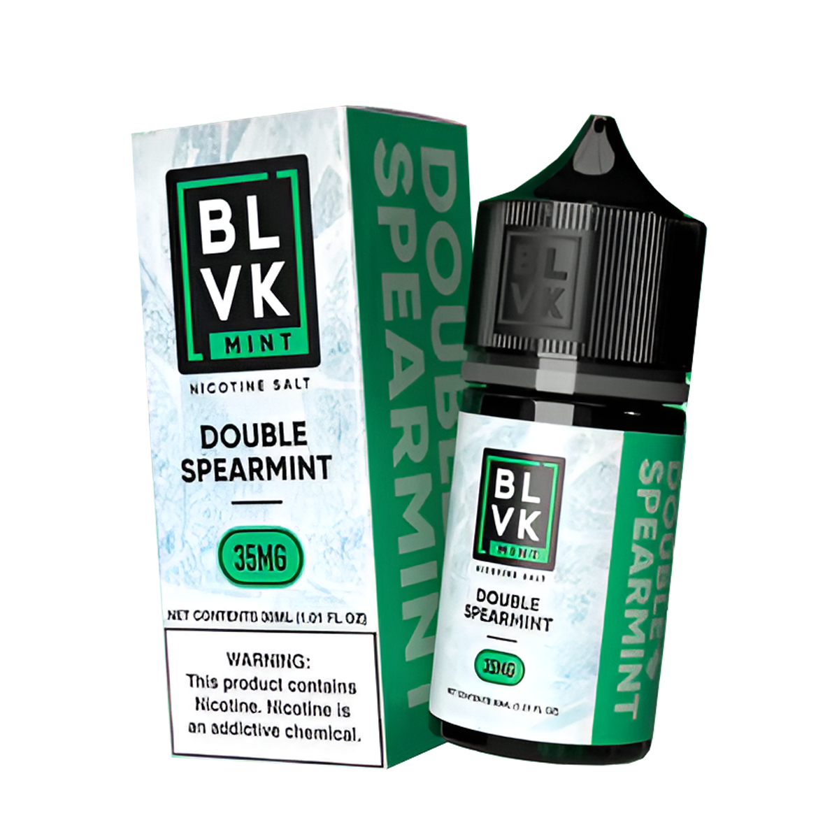 BLVK Mint Salt Nicotine Vape Juice 35 Mg 30 Ml Double Spearmint