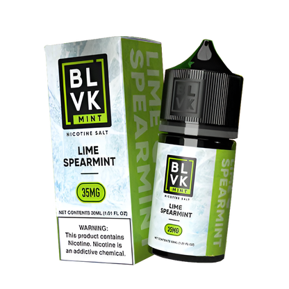 BLVK Mint Salt Nicotine Vape Juice 35 Mg 30 Ml Lime Spearmint