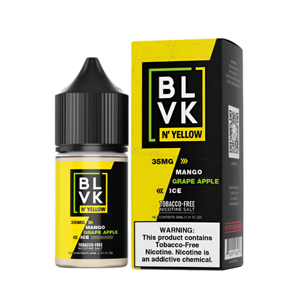 BLVK N' Yellow Salt Nicotine Vape Juice 35 Mg 30 Ml Mango Grape Apple Ice
