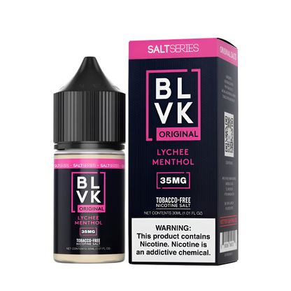 BLVK Original Salt Nicotine Vape Juice 35 Mg 30 Ml Lychee Menthol