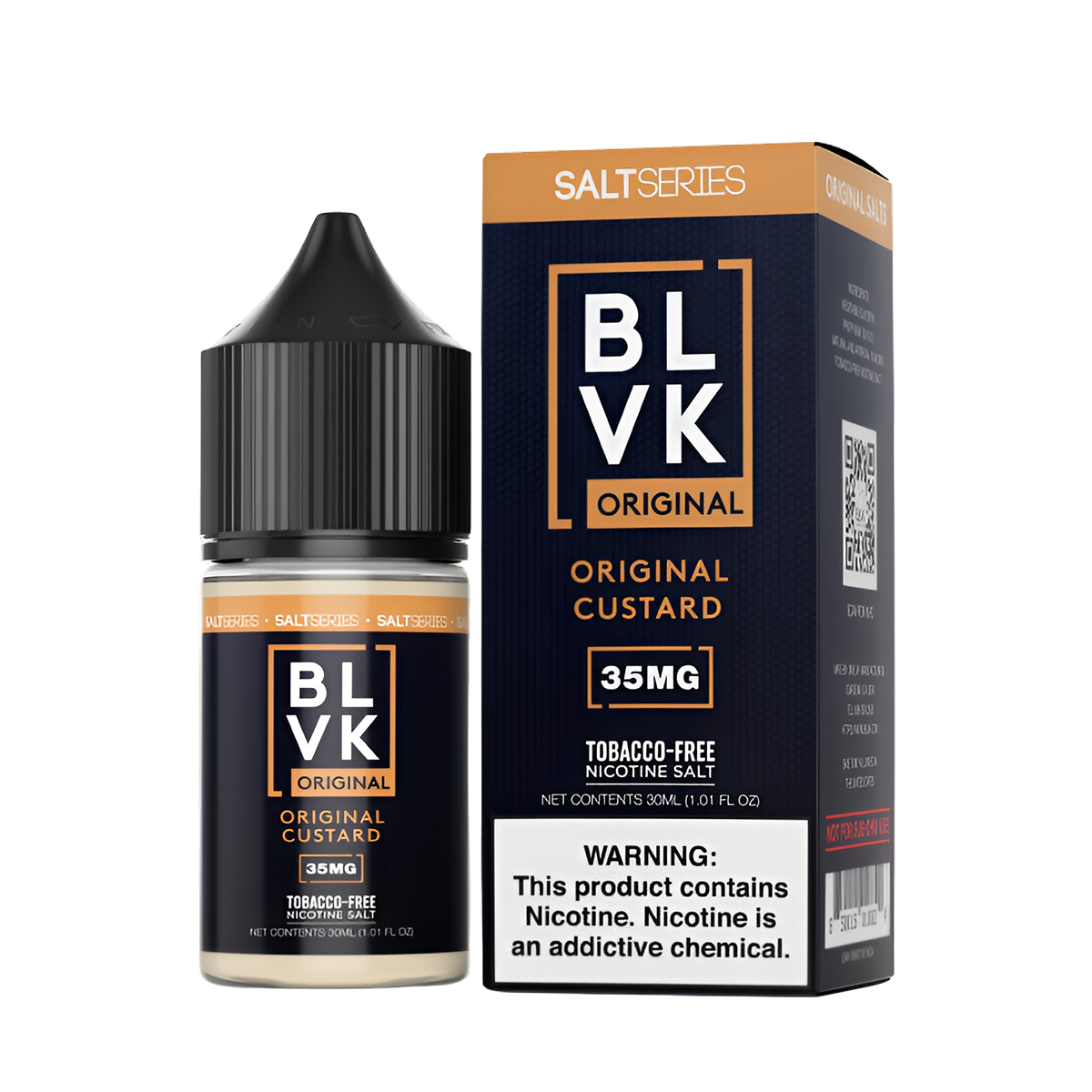 BLVK Original Salt Nicotine Vape Juice 35 Mg 30 Ml Original Custard