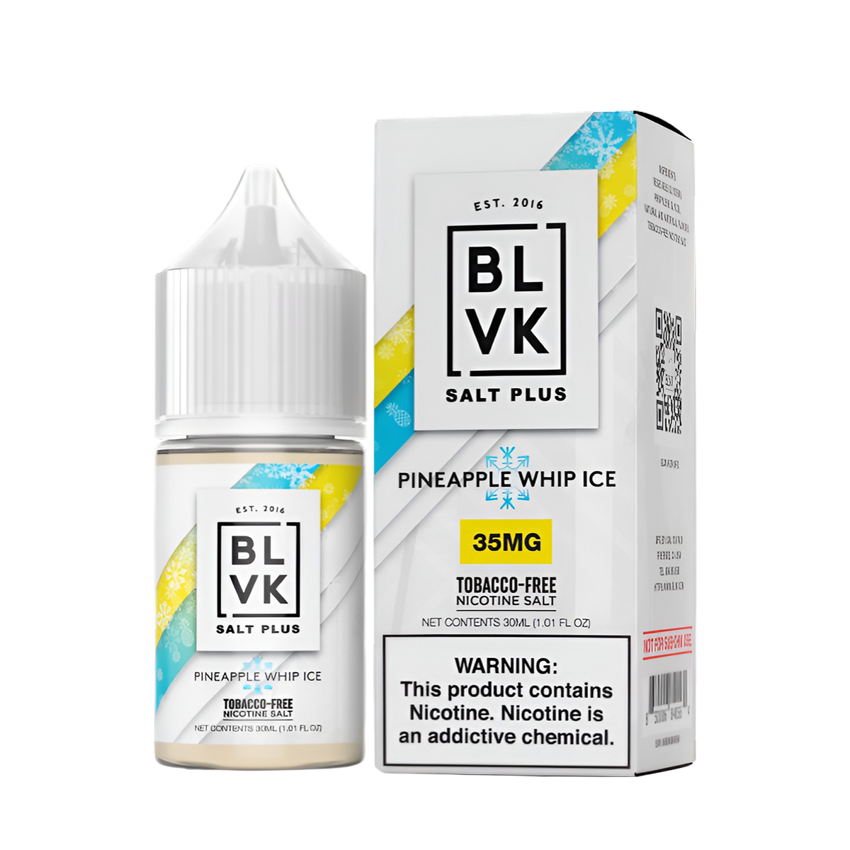 BLVK Salt Plus Nicotine Vape Juice 35 Mg 30 Ml Pineapple Whip Ice