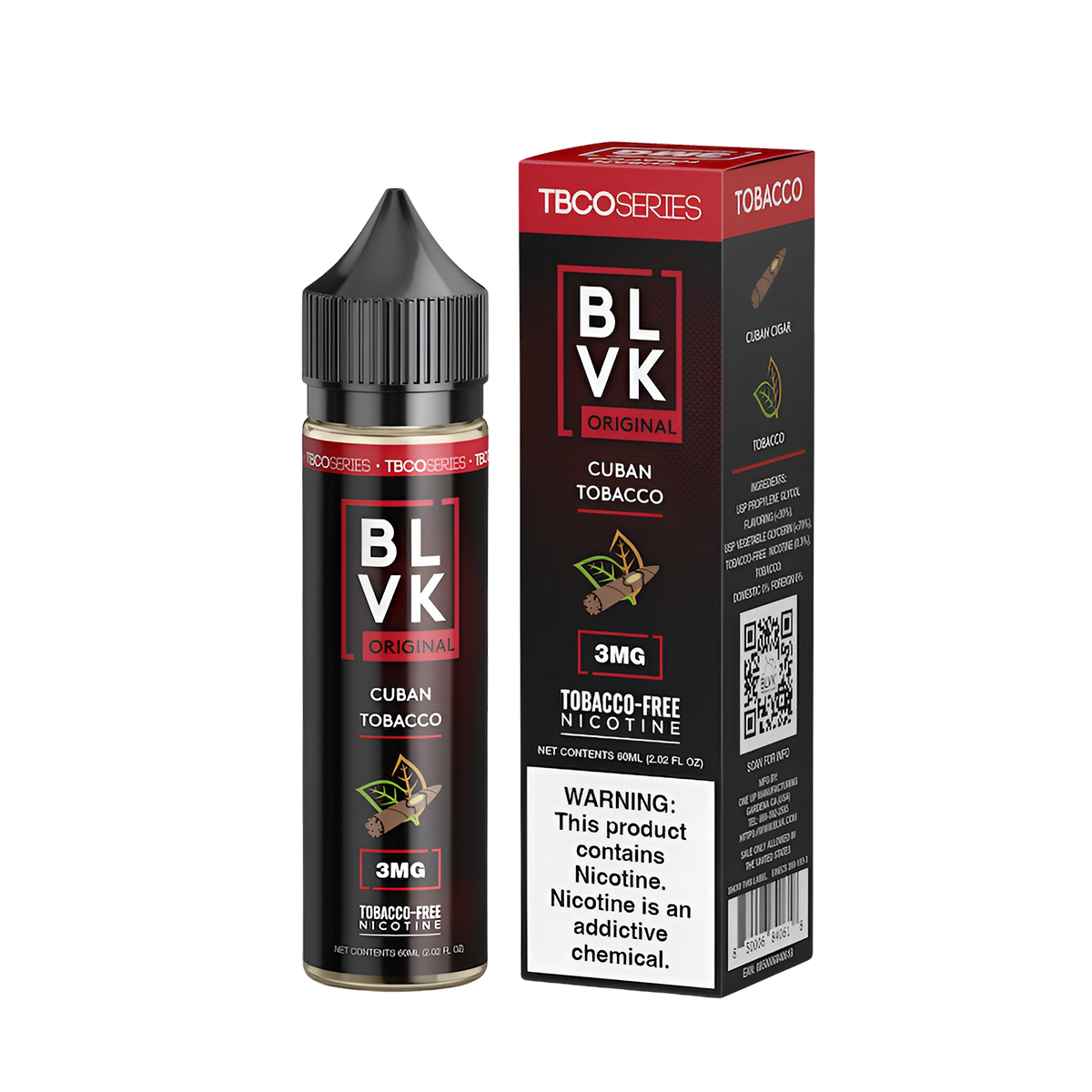 BLVK Tbco Freebase Vape Juice | 0 ~ 6 Mg Nic in 4 Flavors BLVK Tbco Freebase Vape Juice | 0 ~ 6 Mg Nic in 4 Flavors
