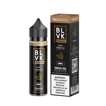 BLVK Tbco Freebase Vape Juice 0 Mg 60 Ml Light Tobacco