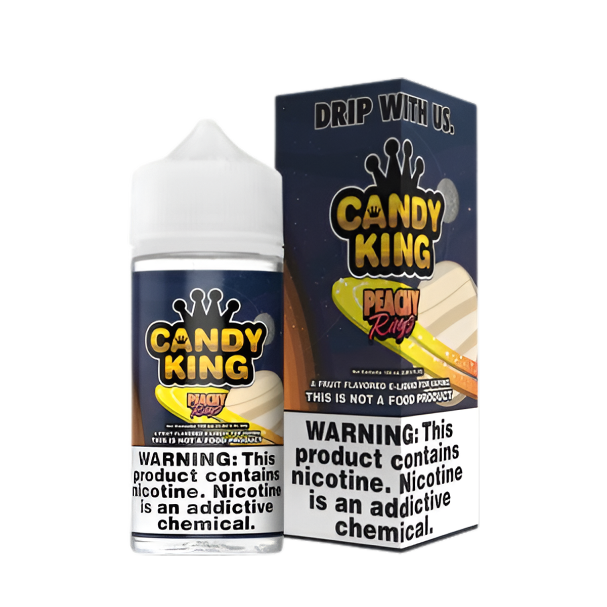 Candy King Freebase Vape Juice 0 Mg 100 Ml Peachy Rings