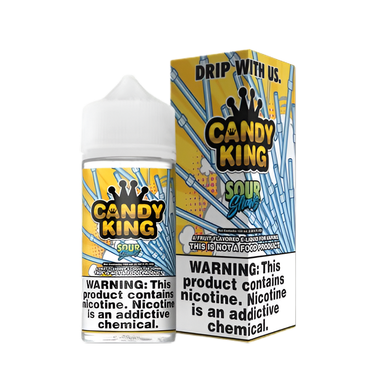 Candy King Freebase Vape Juice 0 Mg 100 Ml Sour Straws