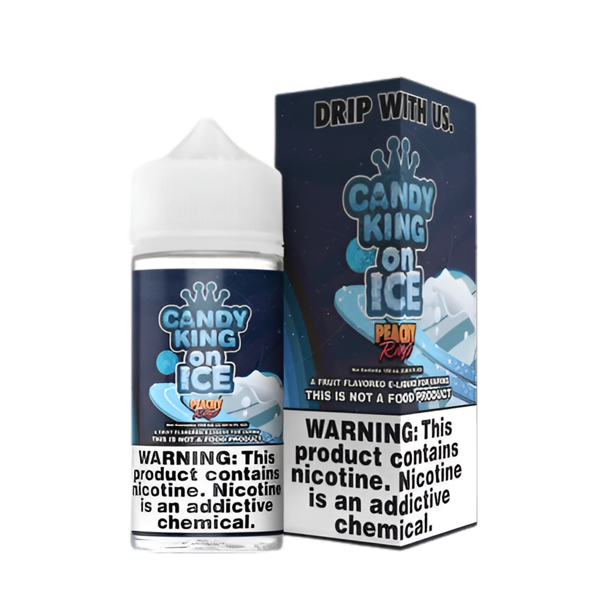 Candy King Iced Freebase Vape Juice 0 Mg 100 Ml Peachy Rings Ice