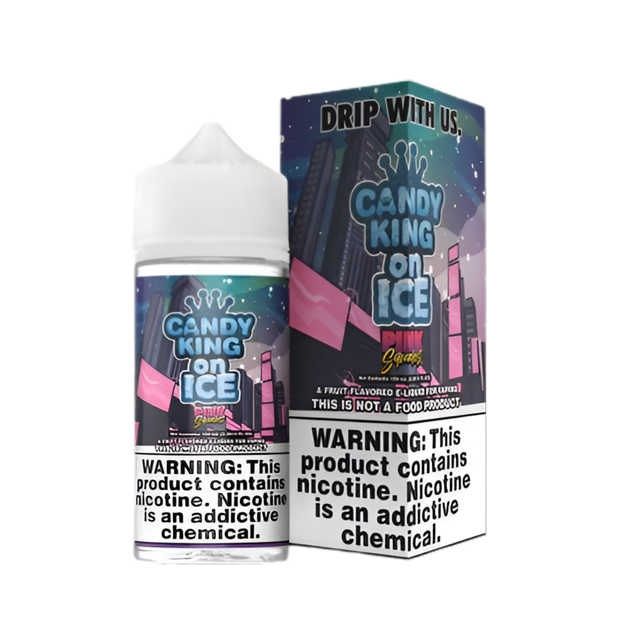 Candy King Iced Freebase Vape Juice 0 Mg 100 Ml Pink Squares Ice