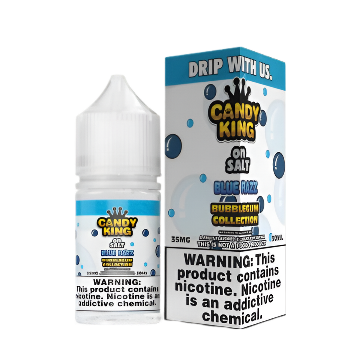 Candy King Salt Nicotine Vape Juice 35 Mg 30 Ml Blue Razz