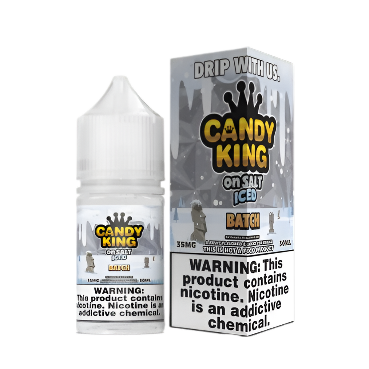 Candy King Iced Salt Nicotine Vape Juice 35 Mg 30 Ml Batch (Orange Cherry Lemon Lime Sour) Iced