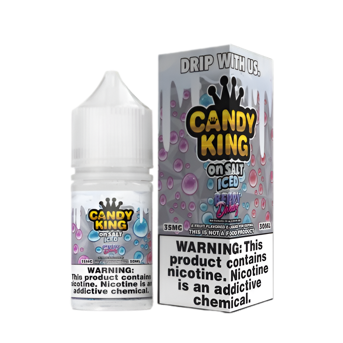 Candy King Iced Salt Nicotine Vape Juice 35 Mg 30 Ml Berry Dweebz Iced