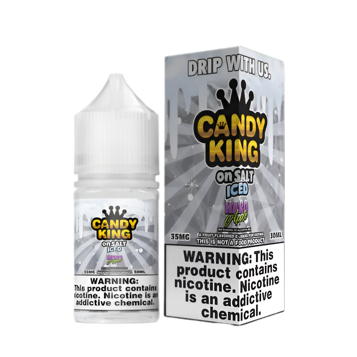 Candy King Iced Salt Nicotine Vape Juice 35 Mg 30 Ml Hard Apple Iced