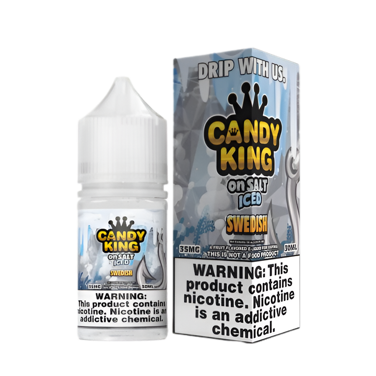 Candy King Iced Salt Nicotine Vape Juice 35 Mg 30 Ml Swedish Iced