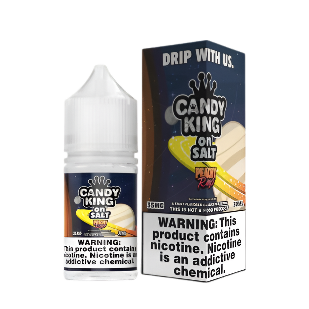 Candy King Salt Nicotine Vape Juice 35 Mg 30 Ml Peachy Rings