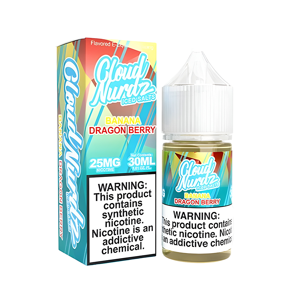 Cloud Nurdz Iced Salt Nicotine Vape Juice 25 Mg 30 Ml Banana Dragon Berry