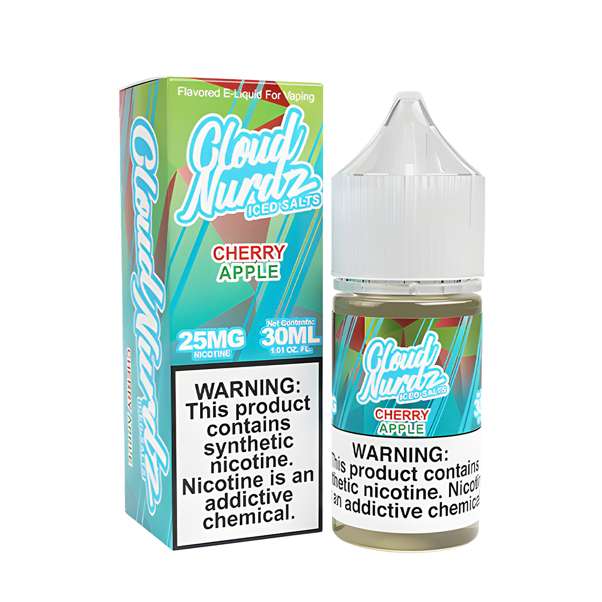 Cloud Nurdz Iced Salt Nicotine Vape Juice 50 Mg 30 Ml Cherry Apple