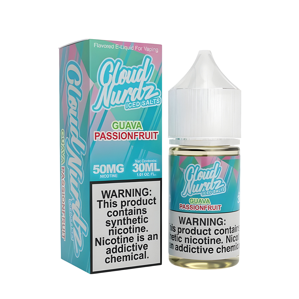Cloud Nurdz Iced Salt Nicotine Vape Juice 25 Mg 30 Ml Guava Passion Fruit