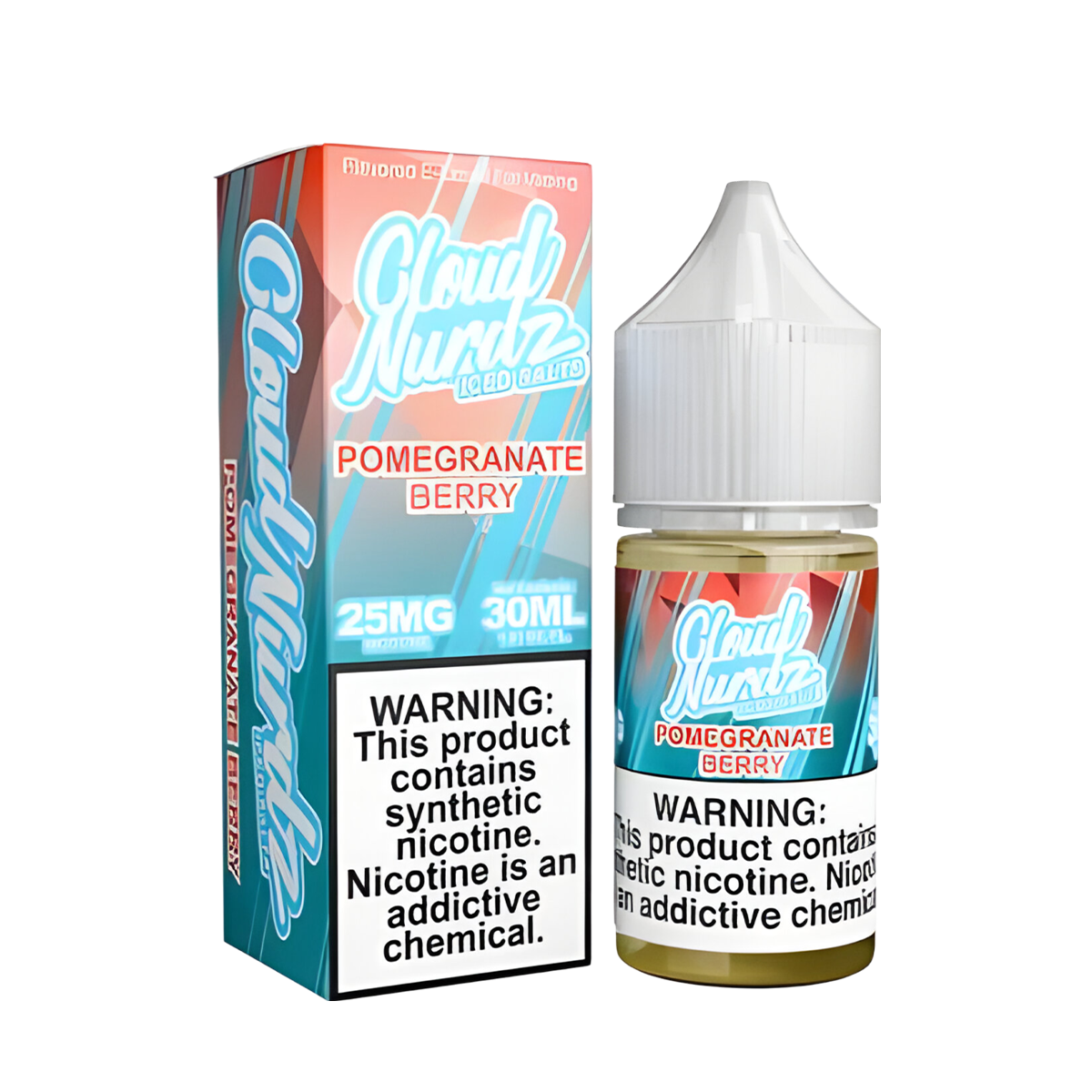 Cloud Nurdz Iced Salt Nicotine Vape Juice 50 Mg 30 Ml Pomegranate Berry
