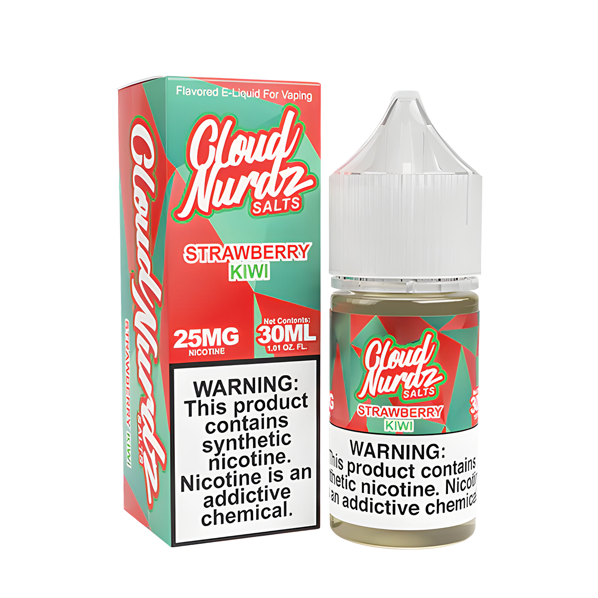 Cloud Nurdz Iced Salt Nicotine Vape Juice 50 Mg 30 Ml Strawberry Kiwi