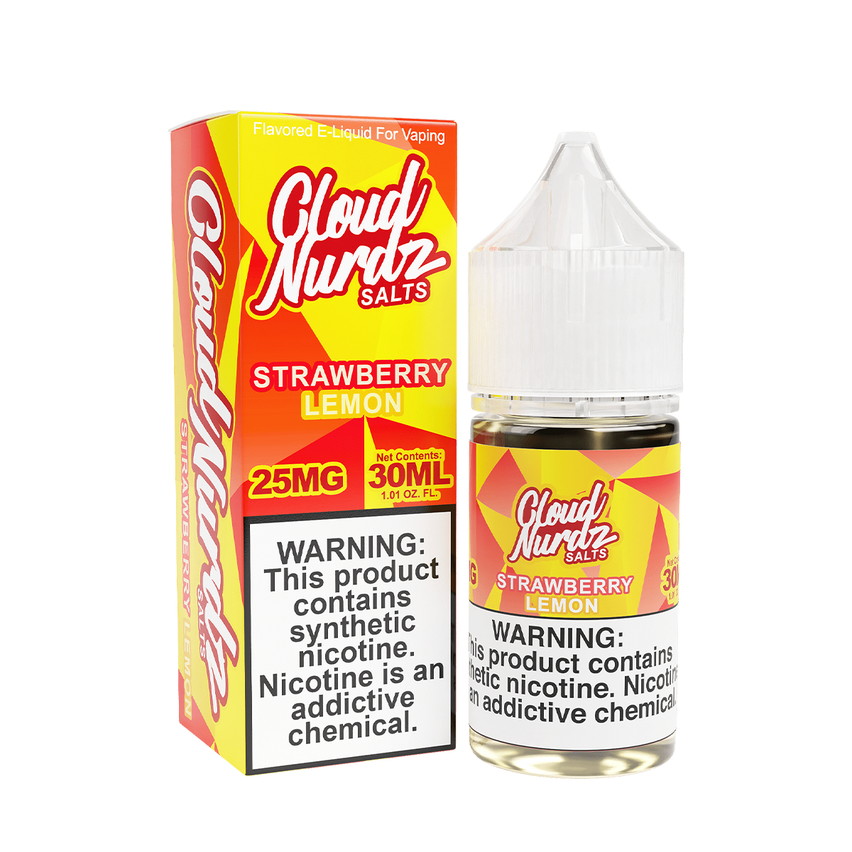 Cloud Nurdz Salt Nicotine Vape Juice 25 Mg 30 Ml Strawberry Lemon