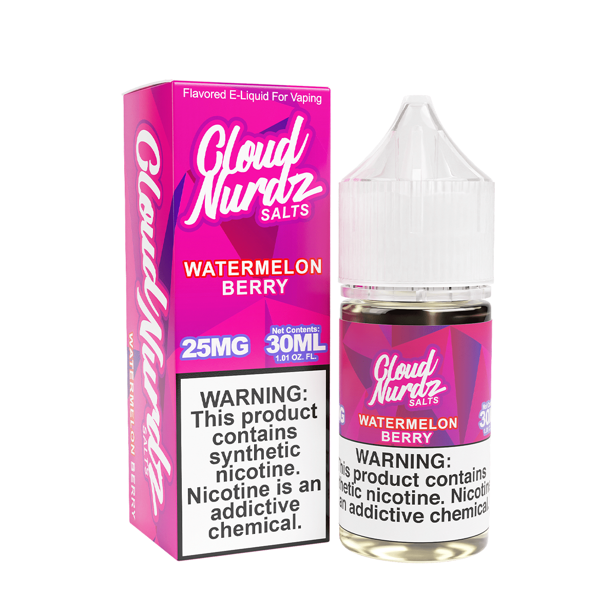 Cloud Nurdz Salt Nicotine Vape Juice 25 Mg 30 Ml Watermelon Berry