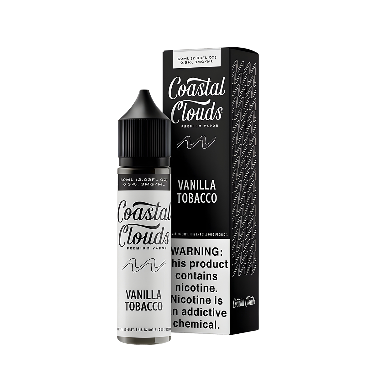 Coastal Clouds Freebase Vape Juice 3 Mg 60 Ml Vanilla Tobacco